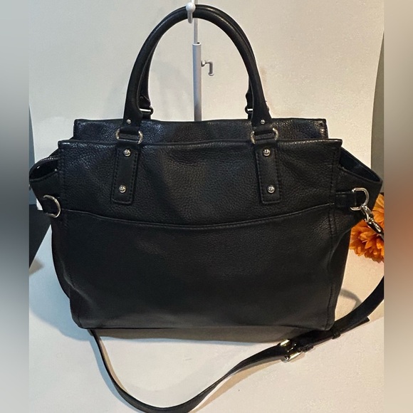 Kate Spade Black Pebble Leather Tote Shoulder bag crossbody - Picture 8 of 11